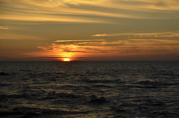 Zachód słońca na morzu - Zdjęcie, obraz