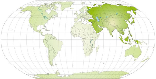 アジアの地図 - ベクター画像