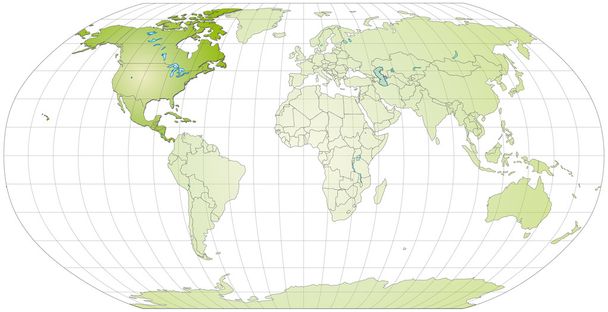 北アメリカ地図 - ベクター画像