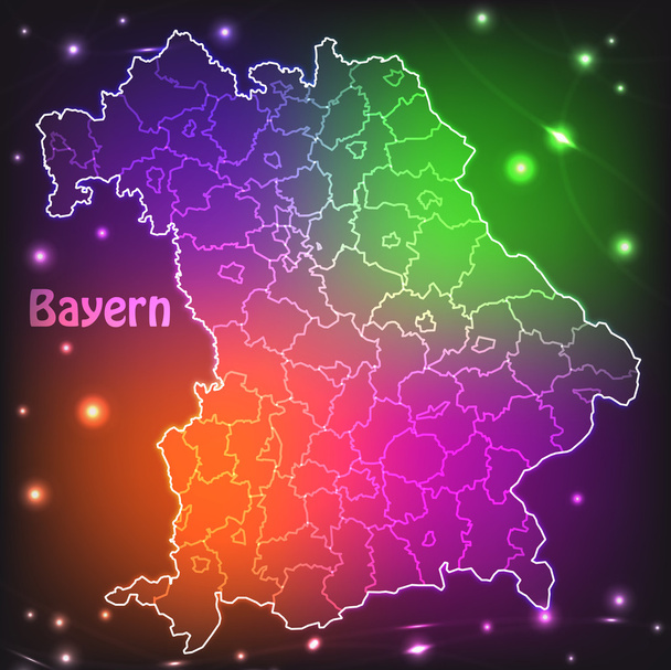 Map of Bavaria - Vector, Image