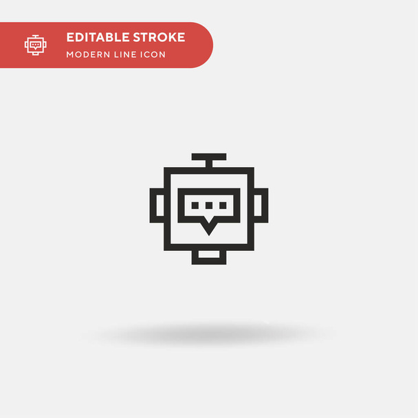 Chatbot Simple vector icon. Illustration symbol design template for web mobile UI element. Perfect color modern pictogram on editable stroke. Chatbot icons for your business project - Vector, Image