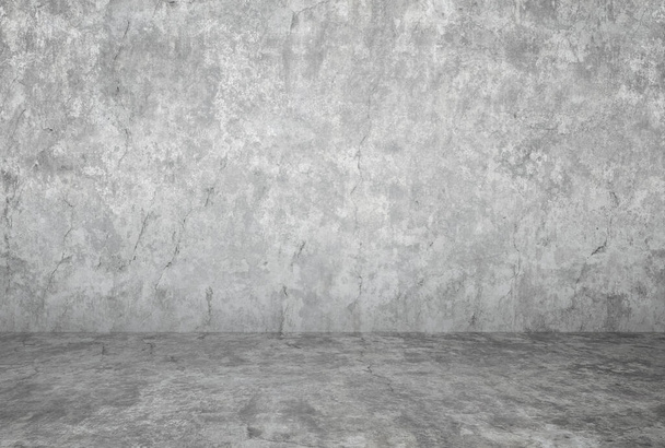 leerer Raum mit Gipswand, grauer Hintergrund - Foto, Bild