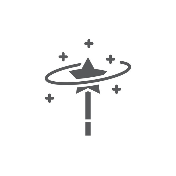 Zauberstab Vektor Symbol Symbol isoliert auf weißem Hintergrund - Vektor, Bild