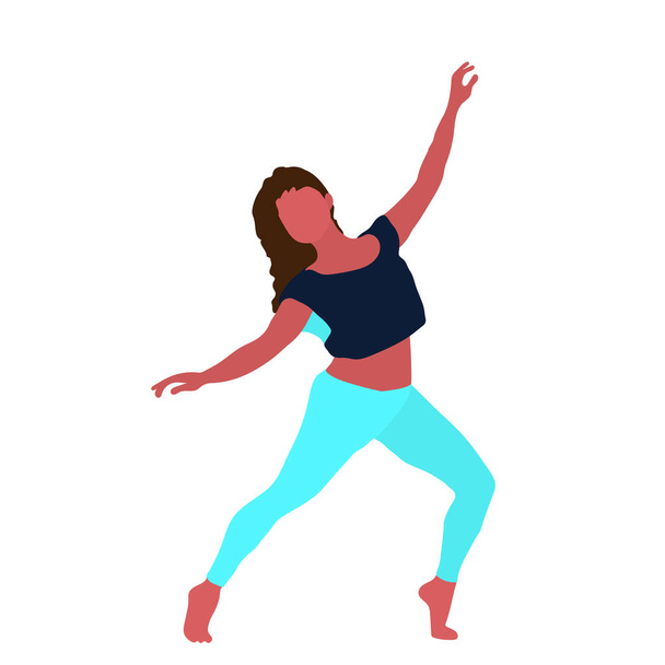 Colección de bailarinas. Bailarinas de hip-hop, contorno vectorial bosquejo colorido aislado sobre fondo blanco
 - Vector, imagen