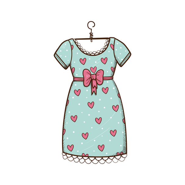 Pretty dress. - Vector, afbeelding