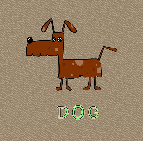Happy Dog personagem acenando ilustração
 - Foto, Imagem