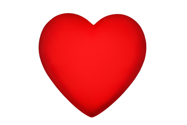 Один красивий червоний білий фон серця ізольований крупним планом, символ любові, знак дня святого Валентина, запрошення на весілля, вітальна листівка декоративний елемент дизайну, романтичне прикраса свята, ікона, ілюстрація
 - Фото, зображення