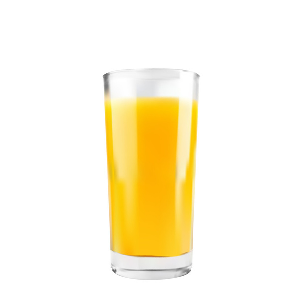 オレンジ ジュースで満たされたガラス製ビーカー - ベクター画像