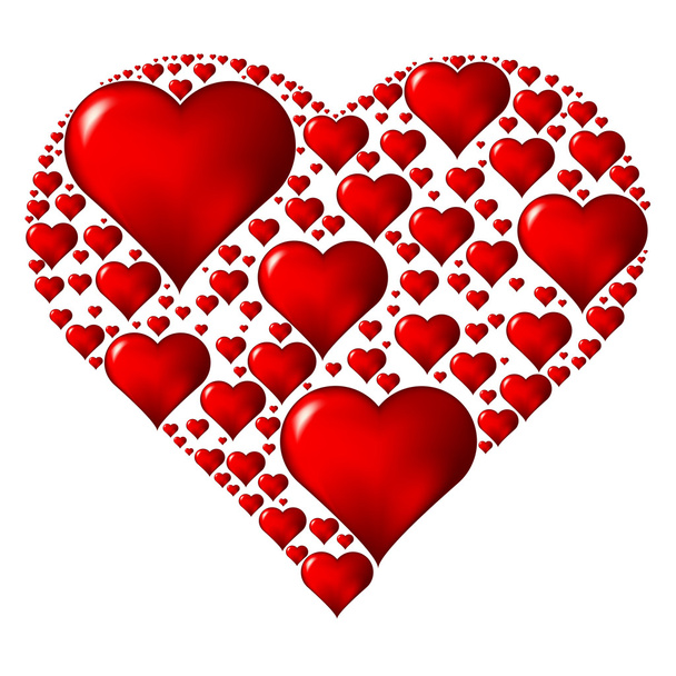 Valentine's day background with abstract hearts - Vektori, kuva