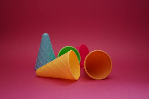 Colorful ice cream cone summer edition - Photo, Image