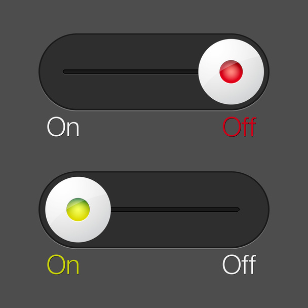 オン - オフスイッチのボタン - ベクター画像