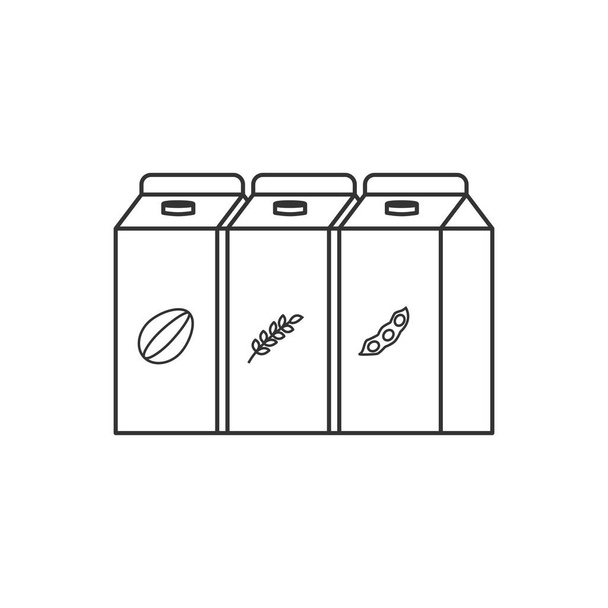 Soy milk box icon. Milk package symbol modern, simple, vector, icon for website design, mobile app, ui. Vector Illustration - Vector, Image