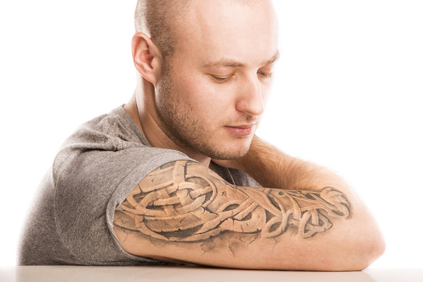 Man with tattoo - Φωτογραφία, εικόνα