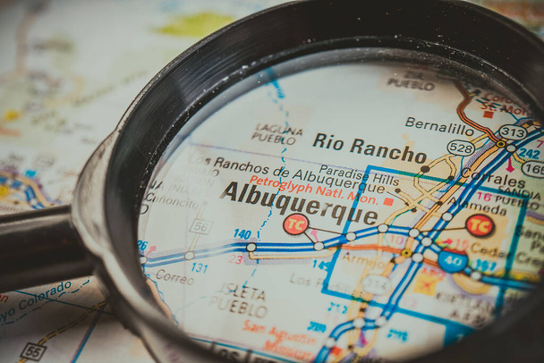 Albuquerque haritası Usa arkaplanı. Seyahat - Fotoğraf, Görsel
