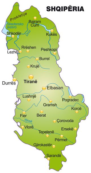 La carte de Albanie - Vecteur, image