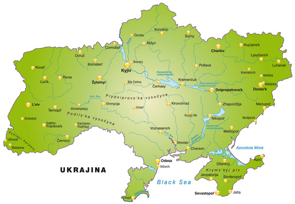 La mappa di Ucraina - Vettoriali, immagini
