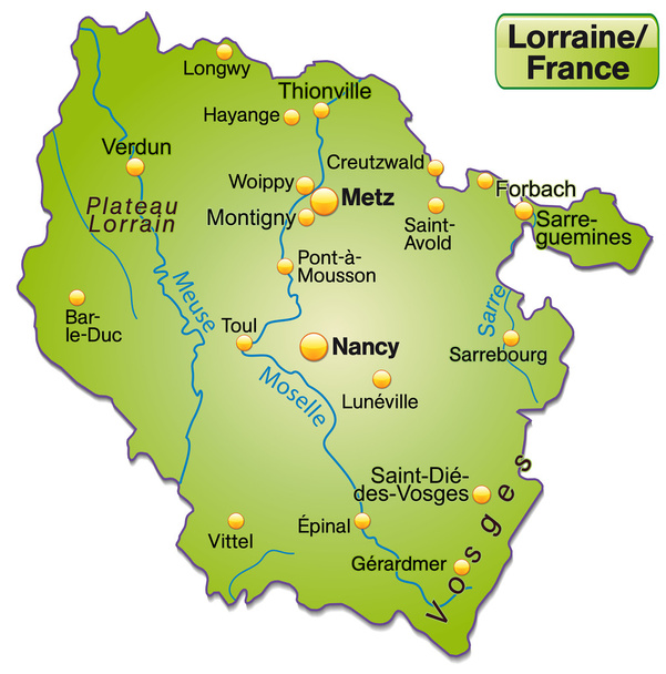 Карта Лоррейна
 - Вектор,изображение