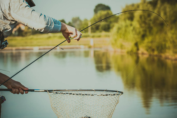 Fishing tournament recreation nature background - Valokuva, kuva