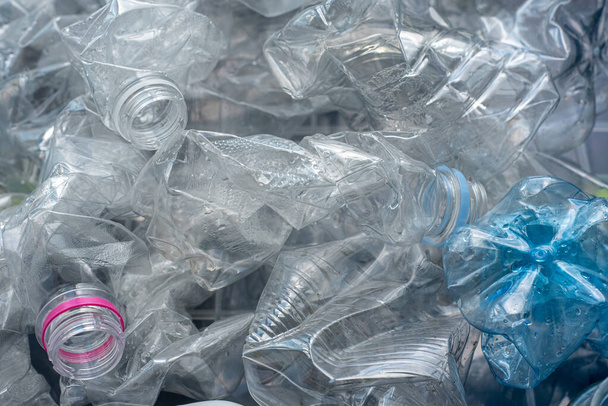 Rolled plastic bottles for recycling. - Photo, Image