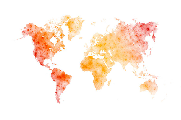 Mapa świata, odizolowana na białym tle. Płaska Ziemia, szary szablon mapy, podobna ikona globu. Podróże po całym świecie, tło sylwetki mapy - Zdjęcie, obraz