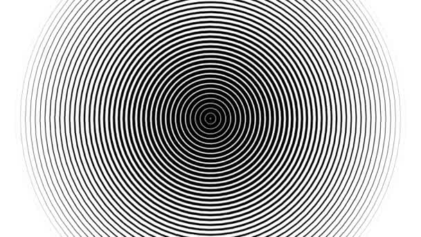 Résumé Cercles d'ondes radio Boucle d'arrière-plan / animation 4k d'un fond minimal abstrait avec des cercles d'ondes radio boucle transparente - Séquence, vidéo