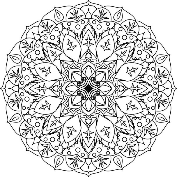 Adult Coloring Page Mandala Coloring Book Stock Vector (Royalty Free)  1332077507