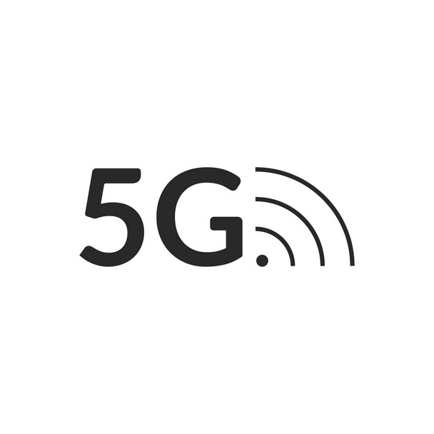 5G-Vektorsymbol. Drahtloses Internetnetzwerk der 5. Generation - Vektor, Bild
