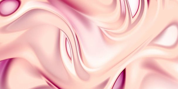 Luxury smooth background. 3D render. Abstract pink shape. - Photo, Image