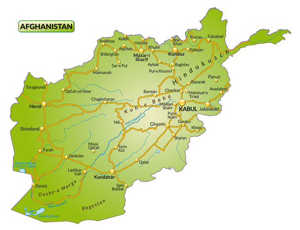 Map of Afghanistan - Vector, Image