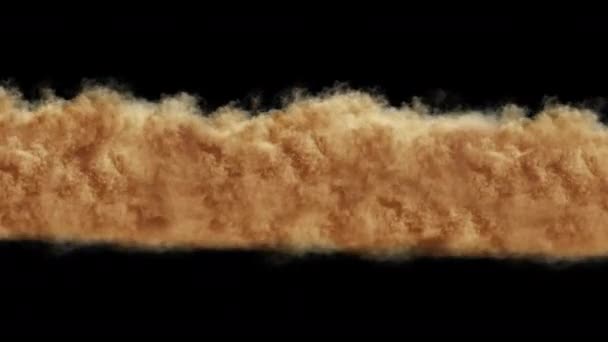 Nube de polvo grande 4k Sandstorm con canal alfa para componer - Metraje, vídeo