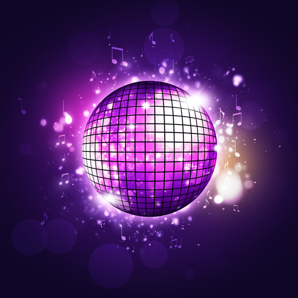 classic synthpop retro disco ball music background for active 80s party - Foto, imagen