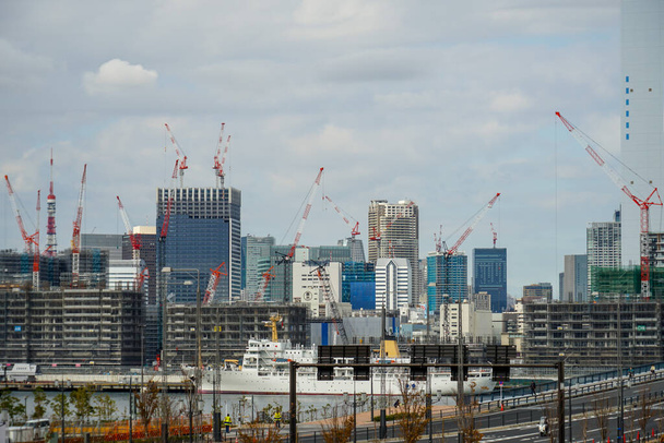 Harumi pier of construction landscape (Olympic Village) - Photo, Image