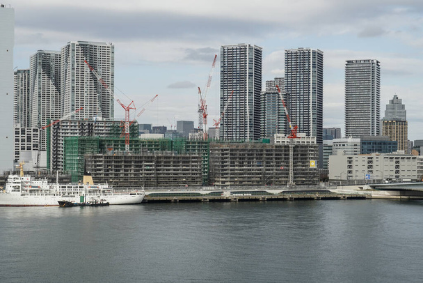 Harumi pier of construction landscape (Olympic Village) - Photo, Image