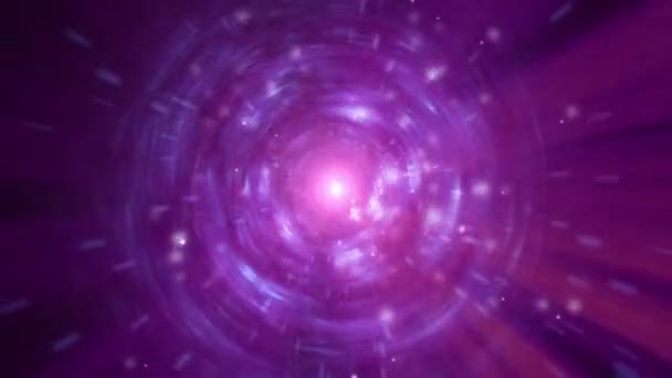 tunnel circolare a spirale nello spazio - Filmati, video