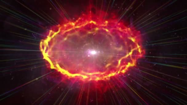 Fire ball abstrakcyjna fuzja płomienia - Materiał filmowy, wideo