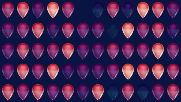 Abstract grid of flashing balloons - Video, Çekim