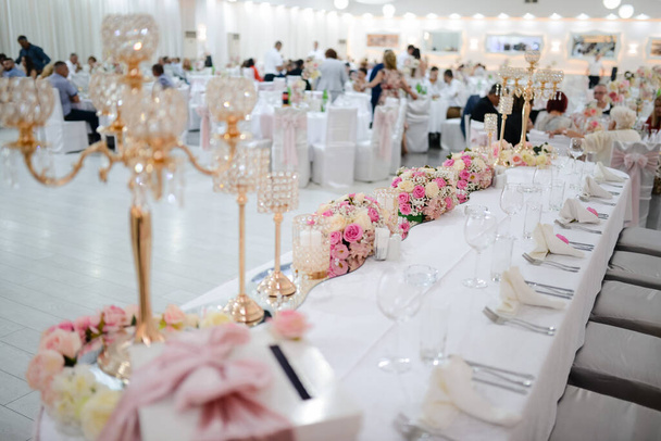 wedding decorations  in  interior of the hotel - Photo, Image