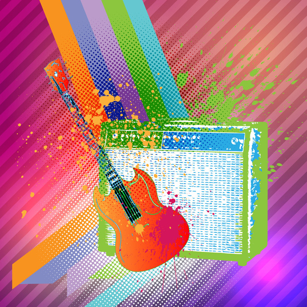 barevné hudební pozadí - Vektor, obrázek