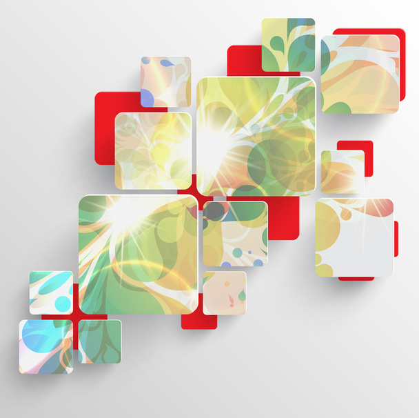 Squares web template - Vector, Image