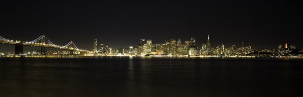 San Francisco Night Skyline Over Bay - Photo, Image