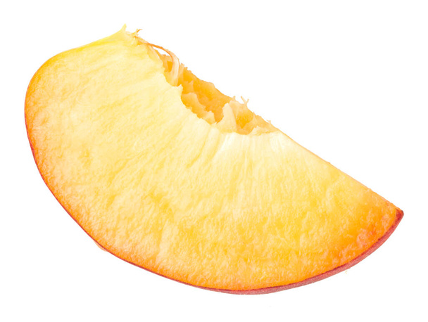 cut of peach fruit isolated on white background - Photo, Image