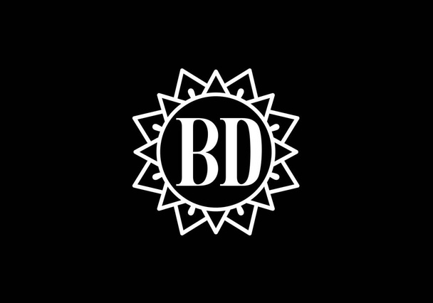 Initial Monogram Letter B D Logo Design Vector Template. B D Letter Logo Design - Vector, Image