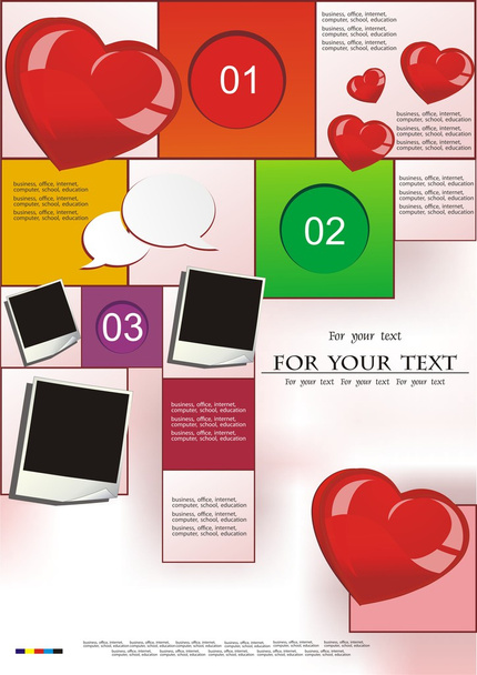 Vector of a framework for photos with the heart isolated on the White background. - Vector, Image