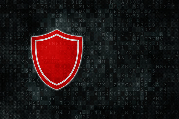 Concepto de seguridad cibernética con escudo de protección - Foto, Imagen