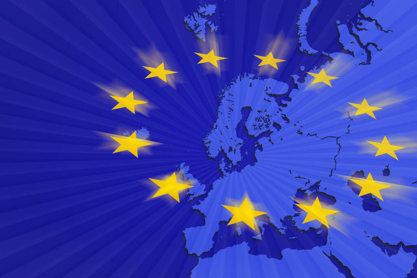 Pozadí vlajky Evropské unie - Fotografie, Obrázek