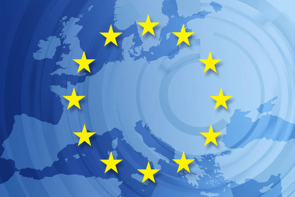 Pozadí vlajky Evropské unie - Fotografie, Obrázek