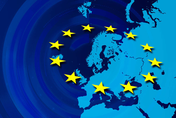 Фон флага Европейского союза
 - Фото, изображение