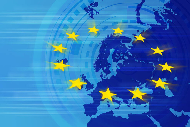 Фон флага Европейского союза
 - Фото, изображение