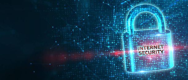 Кібербезпека Концепція захисту даних бізнес-захисту конфіденційності. Безпека Інтернету - Фото, зображення