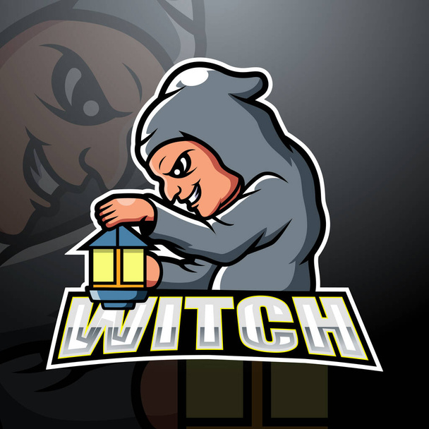 Векторная иллюстрация дизайна логотипа компании Witch - Вектор,изображение